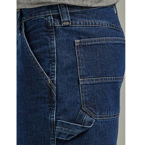 Shorts en jean baggy en coton bleu délavé de style streetwear pour hommes en gros, taille surdimensionnée, OEM - Product Image 5