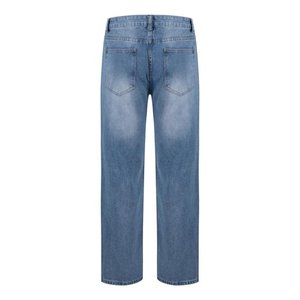 Jeans cargo hommes lâche droit Baggy pantalon de nettoyage hip hop Streetwear Skateboard neutre denim jambe large Denim pantalon - Product Image 2