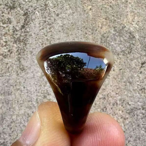 แหวนเขาควายขัดเงา เครื่องประดับงานเลี้ยง สำหรับงานแต่งงาน งานครบรอบ ขายดี สีธรรมชาติ - Product Image 1