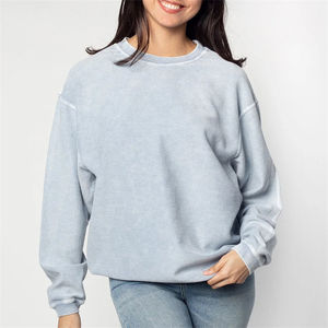 Sudaderas con capucha y sudaderas de mujer de talla grande para invierno con logotipo impreso personalizado de lana de algodón 100% de alta calidad - Product Image 5
