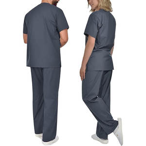 Costume médical unisexe sur mesure ensemble antibactérien doux coton-polyester toile uniformes médecins infirmières hôpital utiliser Logo personnalisé - Product Image 2