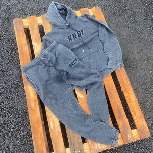 Chándal personalizado de gran tamaño para hombre, Sudadera con capucha, ropa de calle, 300gsm, patrón de alto peso, para hombre - Product Image 5