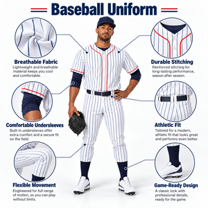 Ropa Deportiva Premium para Equipos de Béisbol con Construcción Transpirable, Movilidad Cómoda y Calidad Duradera para Prácticas y Partidos Regulares - Product Image 6