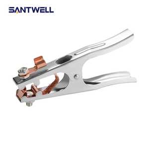 Pince de terre en fer galvanisé avec tresse de cuivre pour soudage 300A 500A 800A pour mise à la terre des soudures - Product Image 1