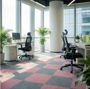 Alfombra de Espuma EVA Encastrable de 10 mm, 60x60 cm – Suelo Suave con Reducción de Ruido para Oficina y Hotel - Product Image 1