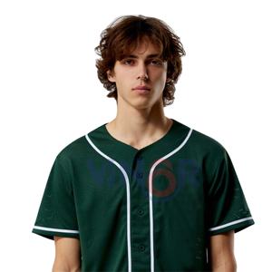 Maillot de baseball pour hommes 100% polyester avec logo personnalisé - Parfait pour les uniformes d'équipe, les vêtements de sport et les vêtements décontractés, vente en gros disponible - Product Image 1