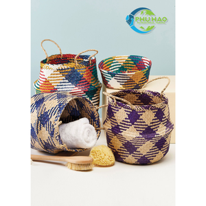 Versatile SEAGRASS BELLY <b>BASKETS</b> <b>Foldable</b> and Decorative Straw <b>Basket</b> for Living Room, Bedroom, <b>Laundry</b>, and More - Product Image 2