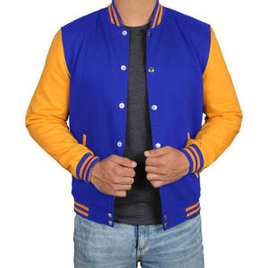 แจ็กเก็ตบอมเบอร์สำหรับผู้ชายแจ็คเก็ตคอปกตั้งผ้าขนแกะคอปกตั้ง - Product Image 1