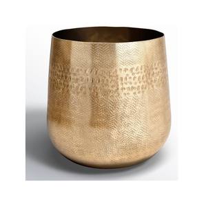 Maceta moderna de metal pulido dorado para mejorar los espacios de la sala de estar con elegantes plantas decorativas de interior - Product Image 3