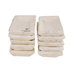 Top qualité sculpté à la main Mini rustique décor à la maison en bois pâte bol ciré bougie bateau prix de gros - Product Image 6