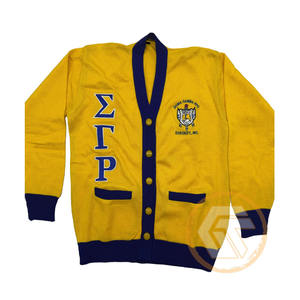 Customized Sigma Gamma Rho Acrylic Embroidered Appliques Button Front Winter Sorority High Quality Anti-Wrinkle Breathable <b>Women</b> - Product Image 4