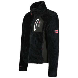Esencial bolsillos extra con cremallera para mujer, ropa de invierno, chaqueta con cremallera de lana Polar, chaqueta transpirable suave y moderna con logotipo personalizado - Product Image 3