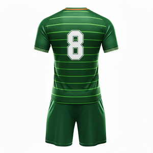 Conjunto de Camiseta de Fútbol para Hombre al por Mayor, Personalizable, Manga Corta, Ropa Deportiva de Fútbol, Cuello Redondo, 100% Poliéster, Camiseta de Fútbol Personalizada OEM - Product Image 2