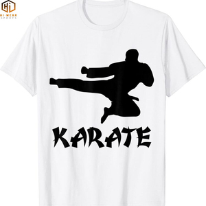Karate estilo ropa deportiva OEM logotipo personalizado hecho karate camiseta - Product Image 1