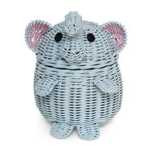 Panier adorable en forme d'animal pour ranger les jouets des enfants, excellent choix, paniers écologiques en rotin pour enfants - Product Image 1