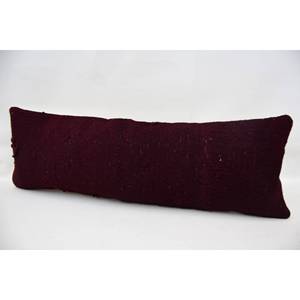 Almohada de lana bordada púrpura 12x36 pulgadas Vintage Floral hoja cuadrado Ikat estilo tejido patrón para el hogar sofás uso al aire libre - Product Image 4
