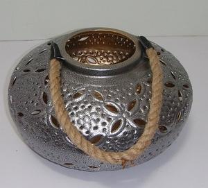 Vintage <b>Blue</b> Metal Moroccan Lantern Candle Holder Decorative Hanging Garden Lanterns for Patio & Home Decor Metal Candle Holder - Product Image 4