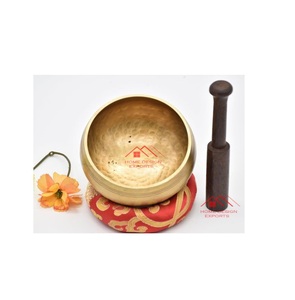 Bol antique en laiton massif Design multicolore et façonné Bol chantant Bols chantants Meilleure finition Design fait main - Product Image 5