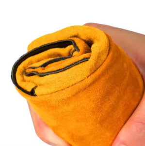 Guantes de soldadura de cuero partido De Vaca marrón dorado XL al mejor precio, guantes de trabajo de seguridad industrial de calidad superior, función anticorte - Product Image 4