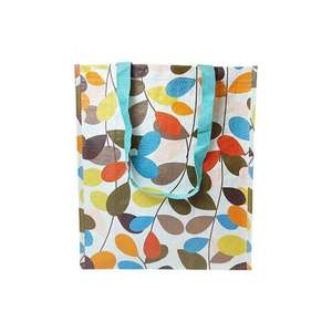 Bolsa de Compras Personalizable de Polipropileno Tejido con Asas de Tela No Tejida/Polipropileno para Supermercados y Empaquetado de Alimentos - Product Image 1