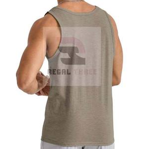 Débardeur de fitness sans manches pour homme personnalisé, haute qualité, respirant, écologique, col rond décontracté, impression de logo, polyester/coton - Product Image 5