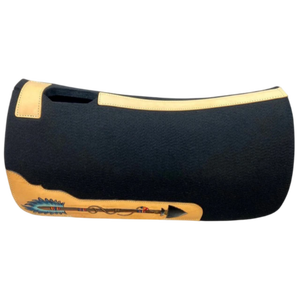 Vente chaude personnalisable nouvelle-zélande laine sculptée en cuir cheval tapis de selle Western équestre usiné à la main coupe feutre Beige - Product Image 1