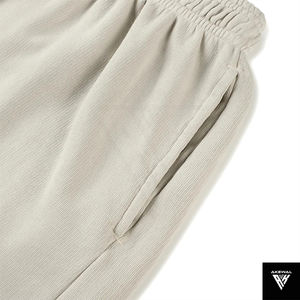 Personalizado 100% algodón corto de alta calidad Streetwear entrenamiento pantalones cortos de lana logotipo personalizado hombres Casual tejido francés Terry pantalones cortos de lana - Product Image 2