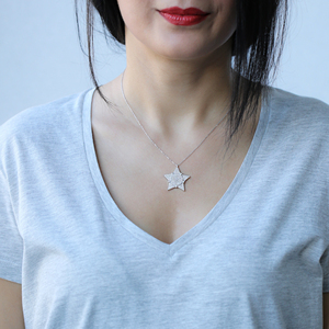 ดาวออกแบบเสน่ห์จี้รอบตัดเพทายหินตุรกีที่ทำด้วยมือขายส่ง925เครื่องประดับเงินสเตอร์ลิง - Product Image 2