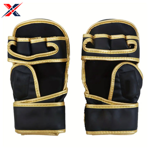 ถุงมือชกมวยที่ทำจากหนังและหนังไมโครไฟเบอร์สำหรับผู้ใหญ่ทุกเพศปรับสายรัดข้อมือน้ำหนักเบาใช้ฝึกซ้อม - Product Image 5