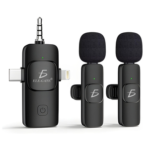2.4G <b>Wireless</b> Lavalier <b>Microphone</b> with 3 Inputs (3.5mm Type C Lightning) Noise Reduction-<b>Microphone</b> and Accessories - Product Image 3