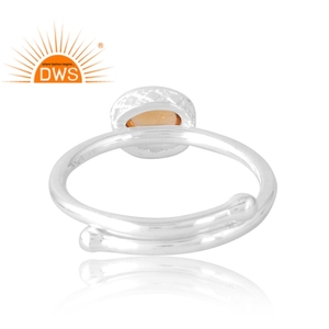 แหวนพลอยซิทรีนธรรมชาติทำจากเงินสเตอลิง925ผลิตตามสั่ง - Product Image 2