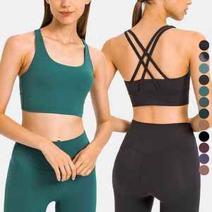 Soutien-gorge de yoga soutien-gorge de sport pour femmes entraînement haut court dos nu gymnastique rembourré Fitness soutien-gorge de course pour les femmes - Product Image 6