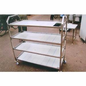 Chariot de service amovible pour restaurant d'hôtel 2/3/4 pneus Chariot de cuisine en acier inoxydable pour service alimentaire et nettoyage - Product Image 1