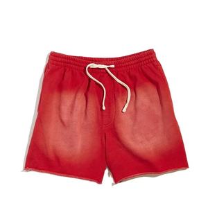 Venta al por mayor de encargo de su propio logotipo en blanco 100% algodón Vintage lavado ácido dobladillo crudo desgastado hombres pantalones cortos de moda - Product Image 6