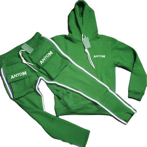 Pantalon de survêtement et pull à capuche avec poches cargo réfléchissantes personnalisées pour hommes les plus vendus survêtements en coton avec lettres brodées OEM - Product Image 1