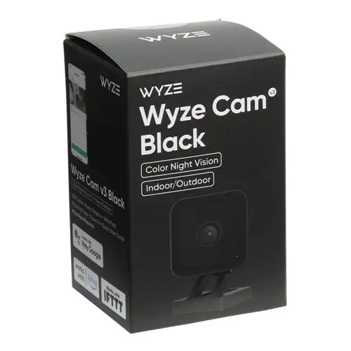 Câmera de vídeo de segurança interna e externa com fio 1080p HD com visão noturna colorida Wyze Cam v3 áudio de 2 vias