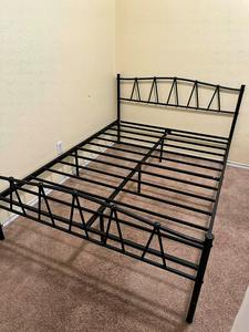 Base de Cama de Plataforma de Metal Vintage con Cabecera y Piecera, Cama de Hierro Clásica, Muebles de Dormitorio Modernos Retro, Diseño Minimalista - Product Image 2