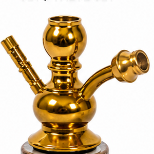 Chicha Farida Giant Marble Luxury avec design moderne en laiton massif - Ensemble complet pour fumer la chicha - Product Image 4