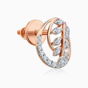 Impresionantes Pendientes de Diamantes de Alyssum en Oro Rosa, Diseñados para Bodas y Ocasiones Festivas - Product Image 1