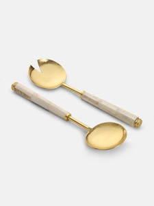 Ensemble de couverts en métal de la meilleure qualité avec cuillère et fourchette à poignée en argent antique, parfait pour les repas à la maison, les hôtels et la cuisine. - Product Image 5