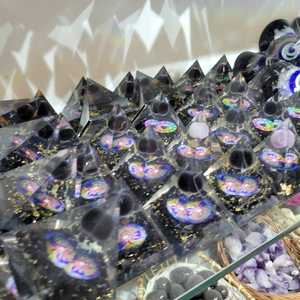 New Arrival Premium Quality Wholesale Orgone Pyramid Natural Crystal Gemstone Black Tourmaline Dalmatian Jasper Sphere Ball Love - Product Image 3