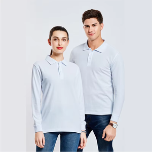 POLO de negocios de manga larga para Primavera/otoño, Top de alta calidad de Color sólido, se puede personalizar el bordado y la impresión del LOGOTIPO NSLP - Product Image 2