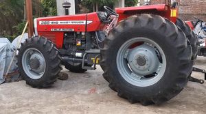Tracteurs agricoles d'occasion Massey Ferguson 385, 85 CV, rouges, avec cabine et pneus larges, à vendre - Product Image 4
