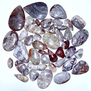 Cabujón de ágata de encaje loco, formas múltiples, patrones únicos, piedras preciosas de cuarzo sueltas, joyería artesanal de alta calidad - Product Image 1