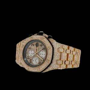 Montre mécanique de luxe en acier inoxydable de haute qualité, édition limitée or, style hip-hop, diamant moissanite VVS, unique, trois sous-montres - Product Image 1