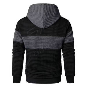 Sudadera con capucha de gimnasio de alta calidad para hombre, jersey con cordón de lana gruesa ajustada con logotipo personalizado impreso térmico para invierno - Product Image 3