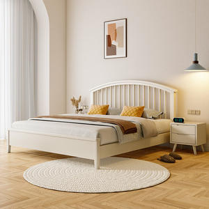 <span class=keywords><strong>Lit</strong></span> double moderne en bois massif avec cadre rembourré en velours et plateforme de rangement à vérins à gaz – Vente en gros - Product Image 2