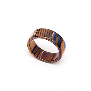 Bague Timascus en titane, fait à la main, pour hommes et femmes, vente en gros - Product Image 1