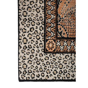 Alfombra de Lana Anudada a Mano Estilo Gilded Age, Patrón de Medallón Rojo y Naranja, Rectangular 9x12, Afgana, para Decoración de Sala de Estar, ENM-9005 - Product Image 4