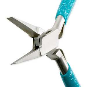 คีมจมูกแบนมีกากเพชรแบบมืออาชีพเครื่องมือทำเครื่องประดับ4.5in สแตนเลสแบบลวดดัดลูกปัดงานฝีมือแบบ DIY เข้มข้น - Product Image 2